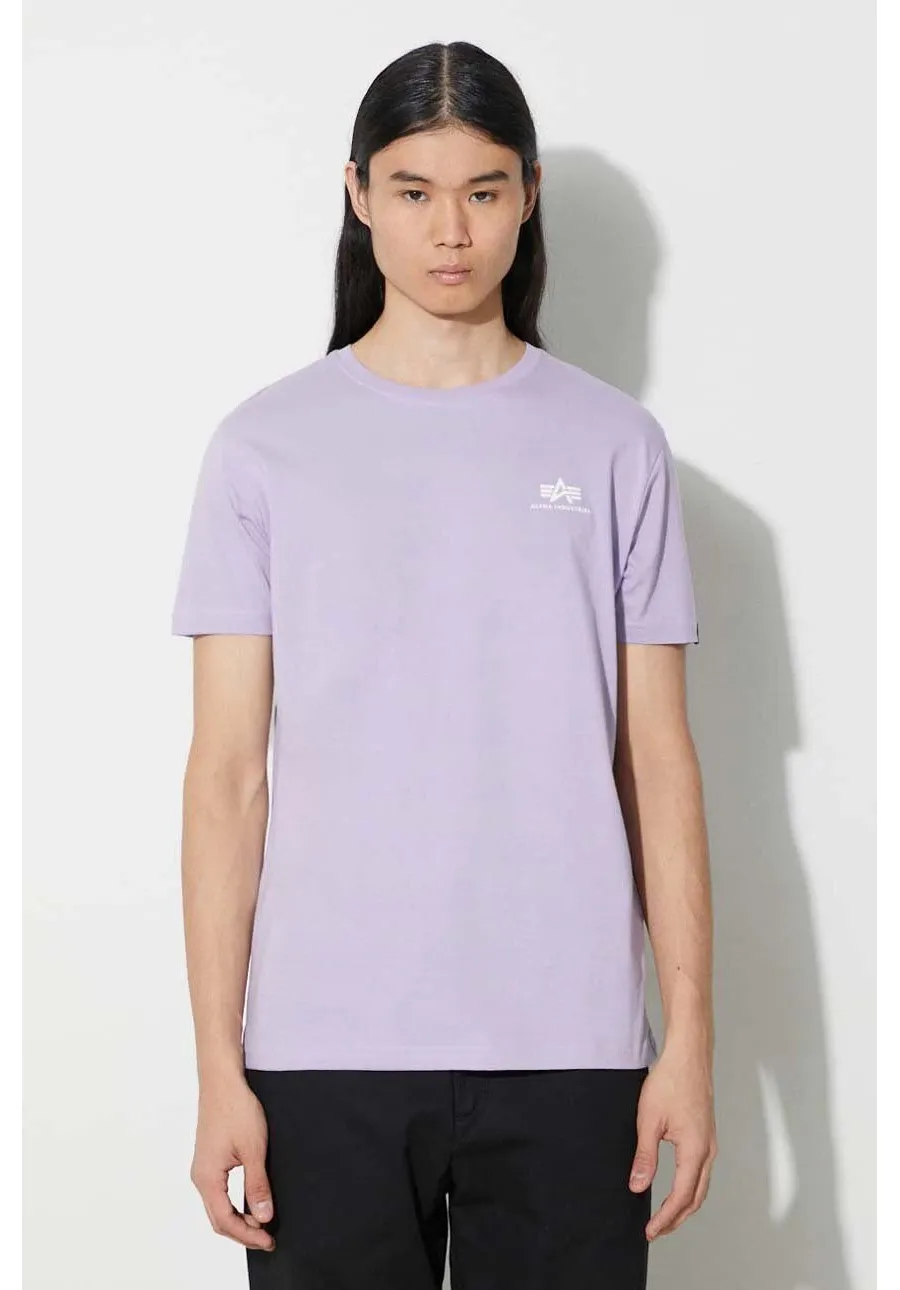 obrazek 1 Alpha Industries t-shirt bawełniany kolor fioletowy z nadrukiem