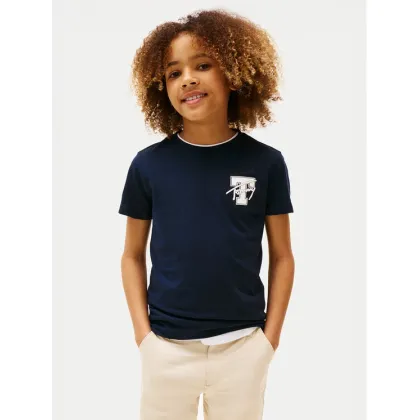 Zdjęcie Tommy Hilfiger T-Shirt Varsity Graphic KB0KB09868 Granatowy Regular Fit