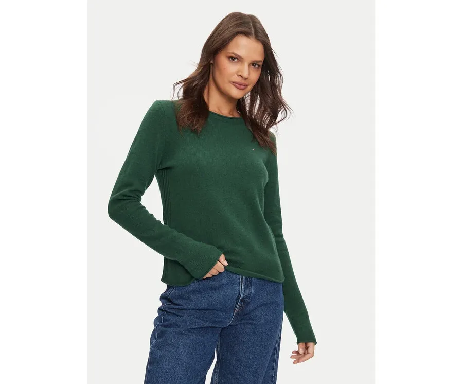 obrazek 1 Tommy Hilfiger Sweter WW0WW44161 Zielony Regular Fit