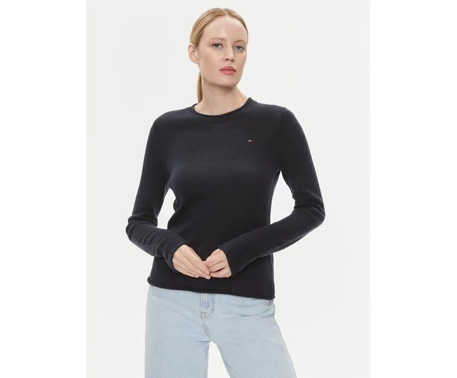 obrazek 1 Tommy Hilfiger Sweter WW0WW40264 Granatowy Regular Fit