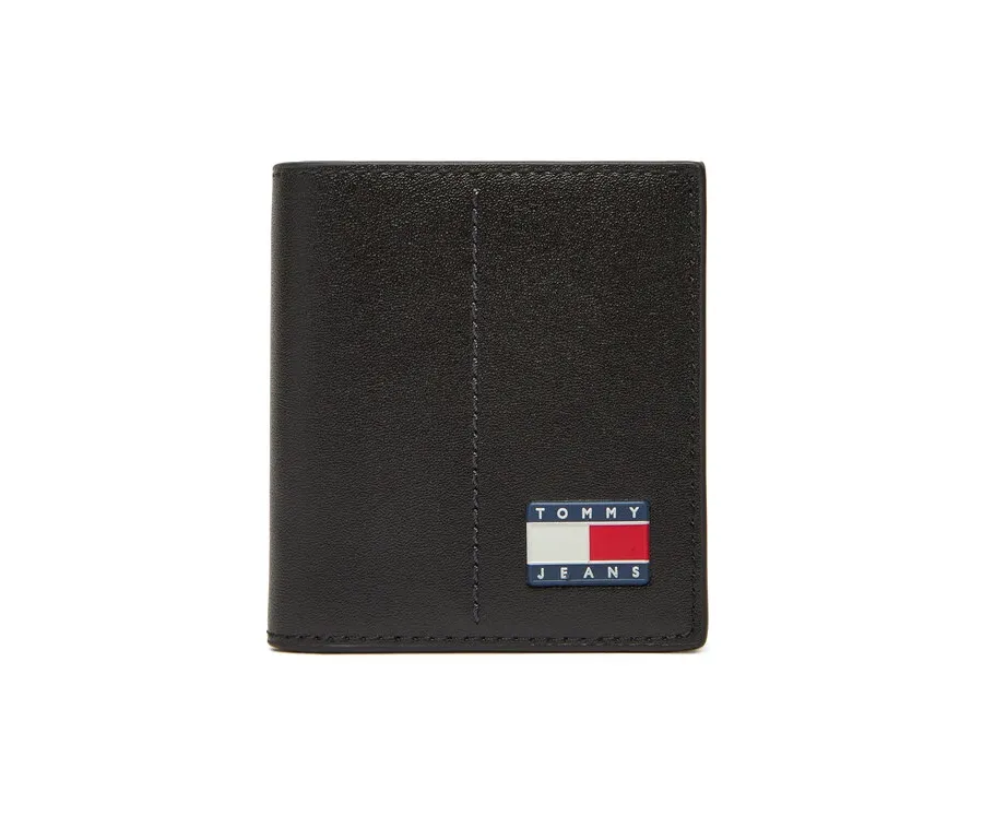 obrazek 1 Tommy Jeans Duży Portfel Męski Tjm Heritage Leather Cc & Coin AM0AM13408 Czarny