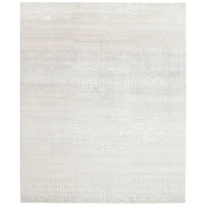 Picture Stylish white-gray cut carpet - SHANGRI LA ROCOCO 7030