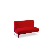 Zdjęcie Czerwona portugalska dwuosobowa sofa