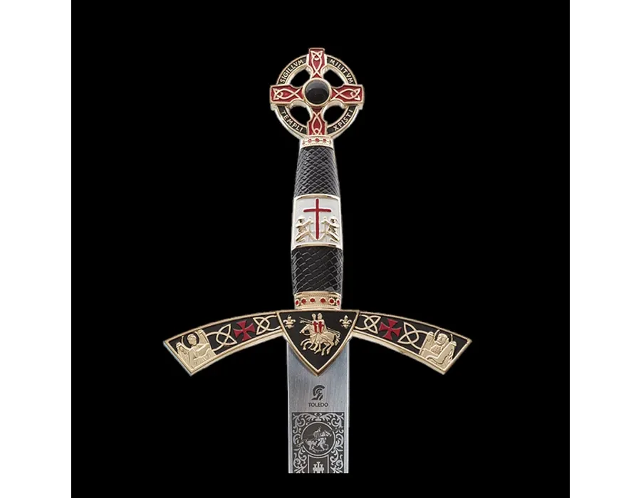 obrazek 3 Znakomity miecz zakonu templariuszy jako element dekoracyjny do wnętrz