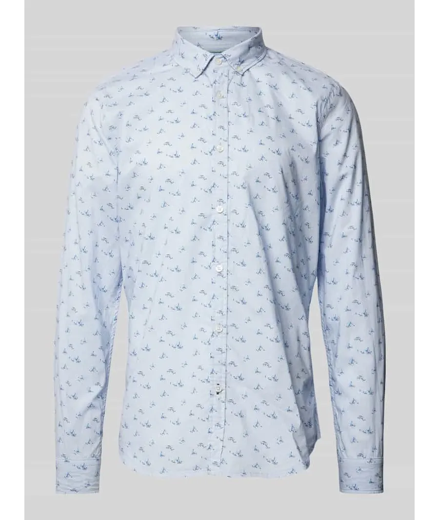 obrazek 1 Koszula casualowa o kroju slim fit z nadrukiem na całej powierzchni
