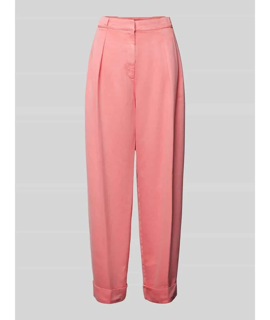 obrazek 1 Spodnie materiałowe o kroju baggy fit z zakładkami w pasie model ‘Timbat’