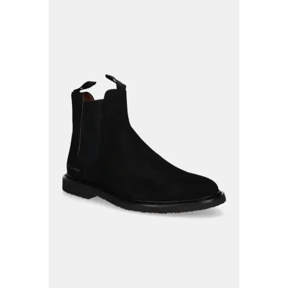Zdjęcie Common Projects sztyblety zamszowe Chelsea in Waxed Suede męskie kolor czarny 2446.7547