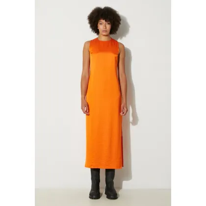 Zdjęcie Samsoe Samsoe sukienka kolor pomarańczowy maxi prosta