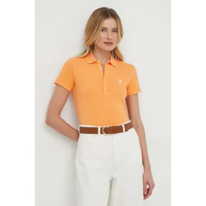 Zdjęcie Polo Ralph Lauren polo damski kolor pomarańczowy