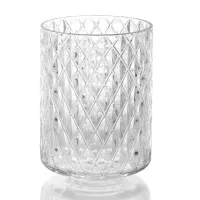 Picture Crystal waste bin made of hand-cut crystal for the bathroom - Il Paralume Marina