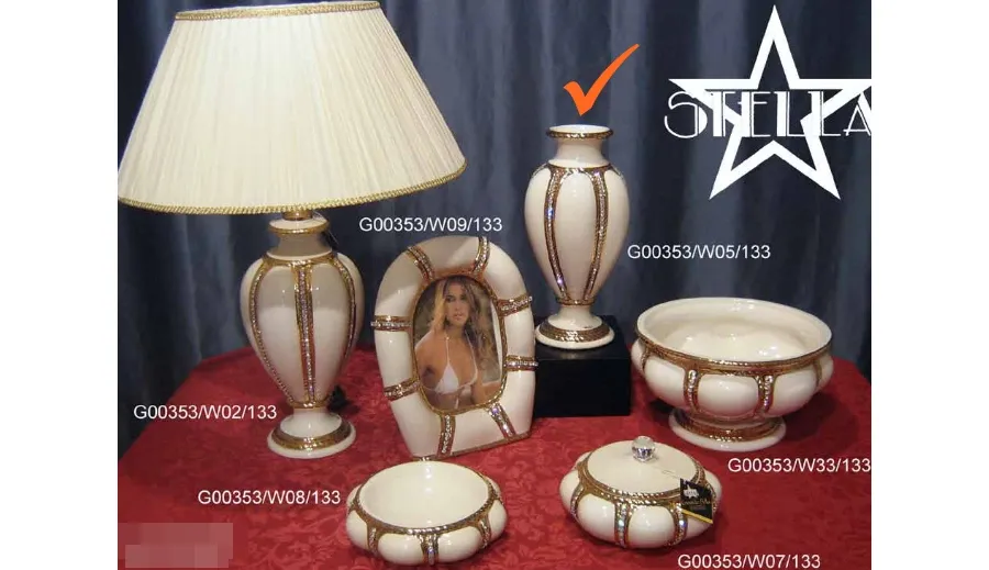 obrazek 1 Niesamowity ceramiczny wazon z kryształkami prosto z Włoch