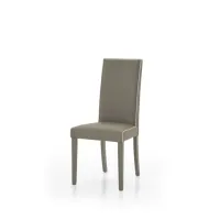 Picture Gray upholstered chair with white edges - Zanini