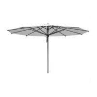 Picture Stylish telescopic umbrella with a round central aluminum pole for the garden