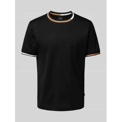 Zdjęcie T-shirt z prążkowanymi wykończeniami model ‘Thompson’