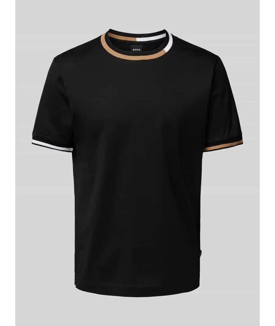obrazek 1 T-shirt z prążkowanymi wykończeniami model ‘Thompson’