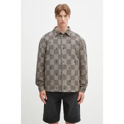Zdjęcie Daily Paper kurtka Quilted Shield Ls Shirt kolor beżowy przejściowa 2511020