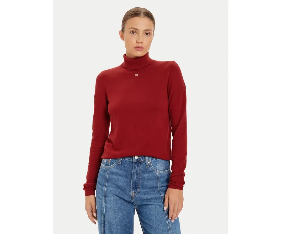 obrazek 1 Tommy Jeans Golf Essential DW0DW19686 Czerwony Regular Fit