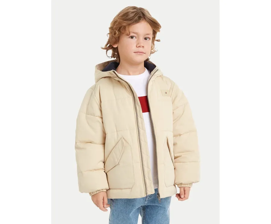 obrazek 1 Tommy Hilfiger Kurtka zimowa Monotype KB0KB09092 Beżowy Regular Fit
