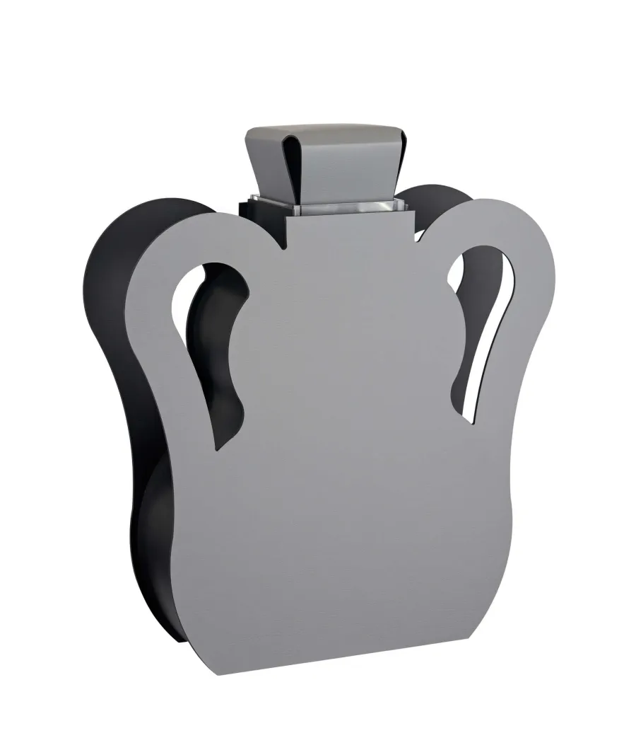 obrazek 2 Unikalny szary skórzany wazon Otto 9x40xH45 cm