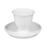 Zdjęcie Biały nowoczesny porcelanowy kieliszek na jajko – Tettau
