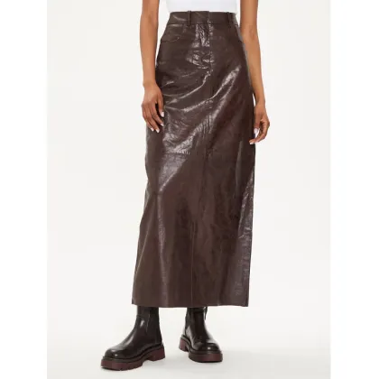 Zdjęcie Gestuz Spódnica skórzana 10908393 Brązowy Relaxed Fit