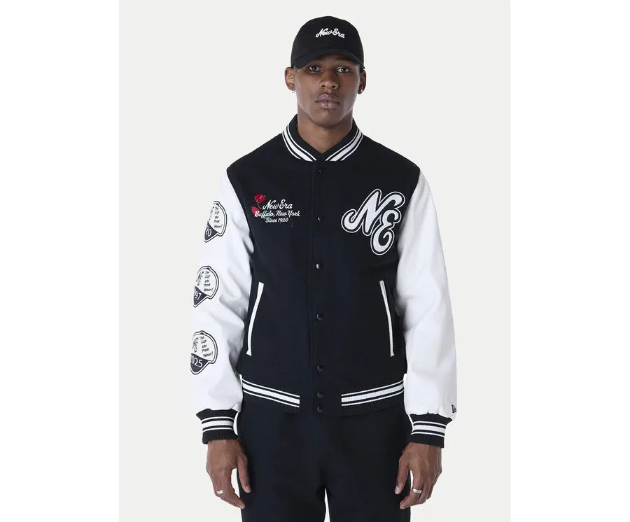 obrazek 1 New Era Kurtka bomber Essential Black Varsity 60596264 Czarny Regular Fit