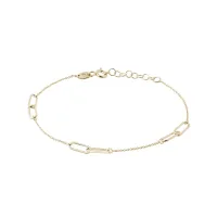 Zdjęcie Złota bransoletka łańcuszek z geometrycznymi detalami KLENOTA