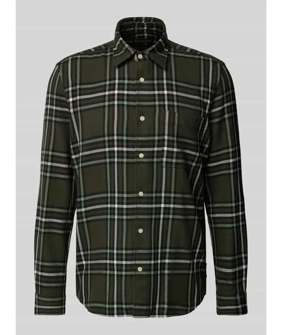 obrazek 1 Koszula casualowa o kroju regular fit z bawełny ekologicznej ze wzorem w kratę