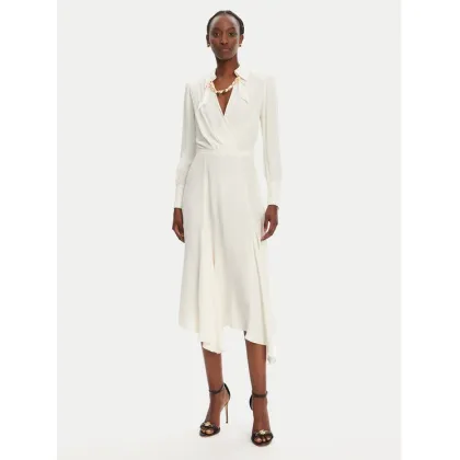 Zdjęcie Elisabetta Franchi Sukienka koktajlowa AB-863-52E2-V590 Écru Regular Fit