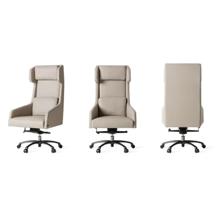 Zdjęcie Stylowy fotel obrotowy na kółkach z Włoch