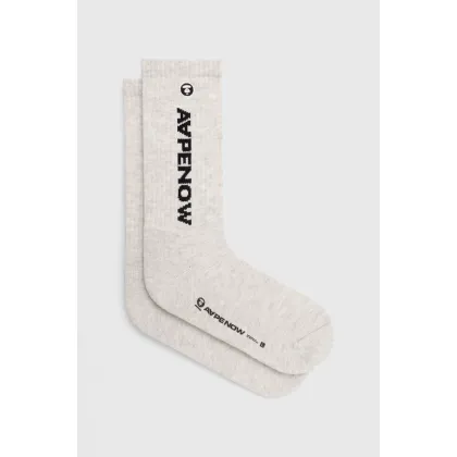 Zdjęcie AAPE skarpetki Rib męskie kolor szary AS04867