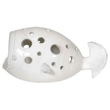 Zdjęcie Artystyczny ceramiczny lampion w kształcie ryby - Virginia Casa