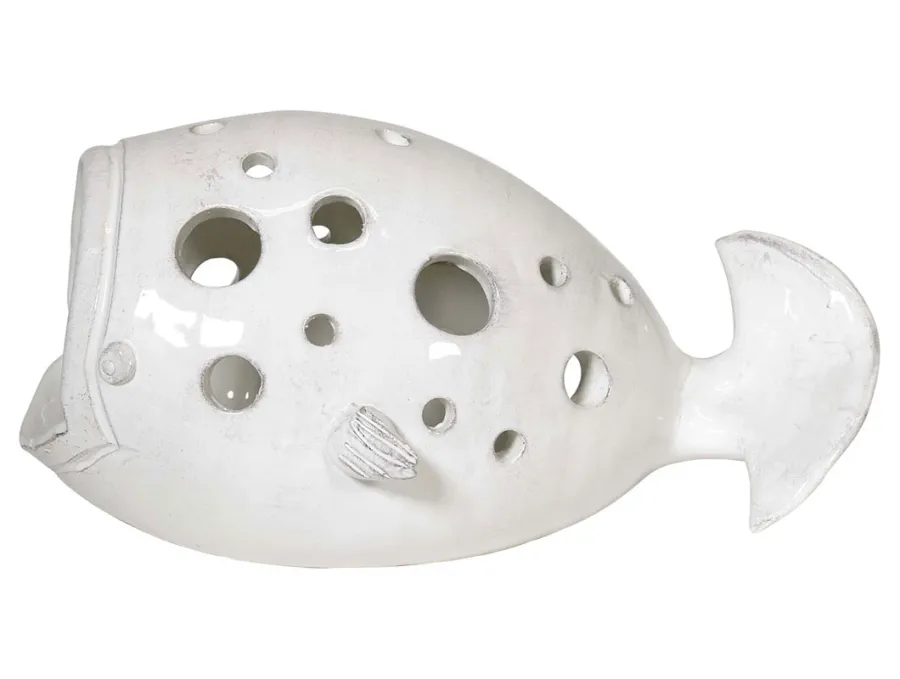 obrazek 1 Artystyczny ceramiczny lampion w kształcie ryby - Virginia Casa