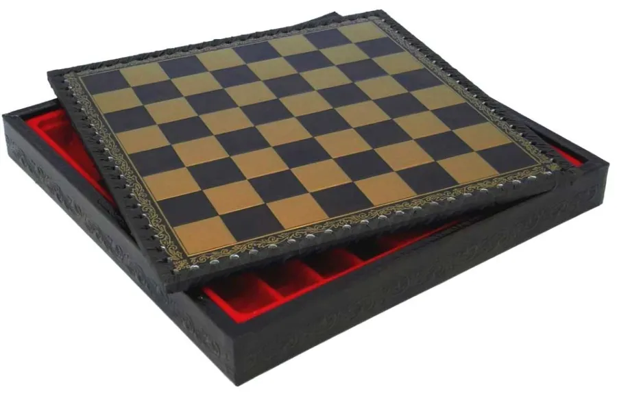 obrazek 1 Duża czarno-złota plansza szachowa (45 cm) 221GN
