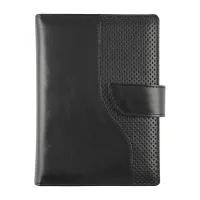 Picture Beautiful black leather organizer with calendar and planner