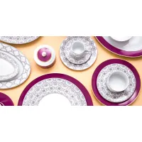 Picture A wonderful set of Portuguese porcelain for 12 people - Porcel