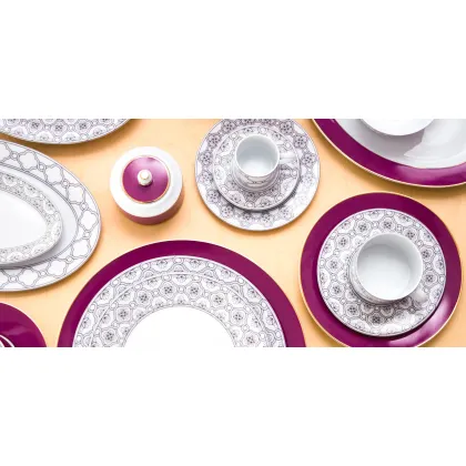 Zdjęcie Cudowny komplet portugalskiej porcelany dla 12 osób - Porcel