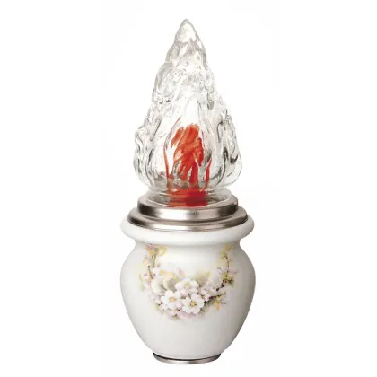 Zdjęcie Porcelanowa lampa dekoracyjna na grób