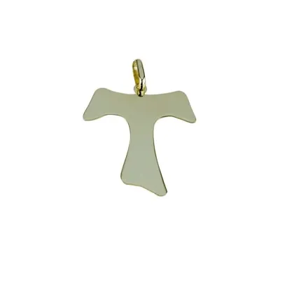 Zdjęcie Błyszczący męski złoty krzyż 24x22mm