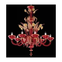 Picture Richly decorated Lehar chandelier made of Murano glass