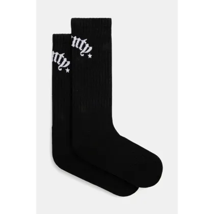 Zdjęcie Marcelo Burlon skarpetki County Goth Short Socks Black White męskie kolor czarny CMRA015S25KNI0031001