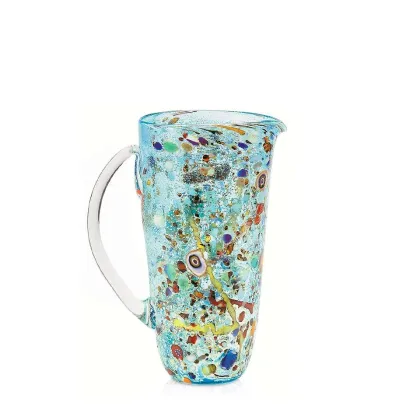 Zdjęcie Błękitny dzbanek z weneckiego szkła (22 cm)