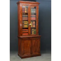 Zdjęcie Regał na książki w wiktoriańskim stylu, z mahoniu - antyk