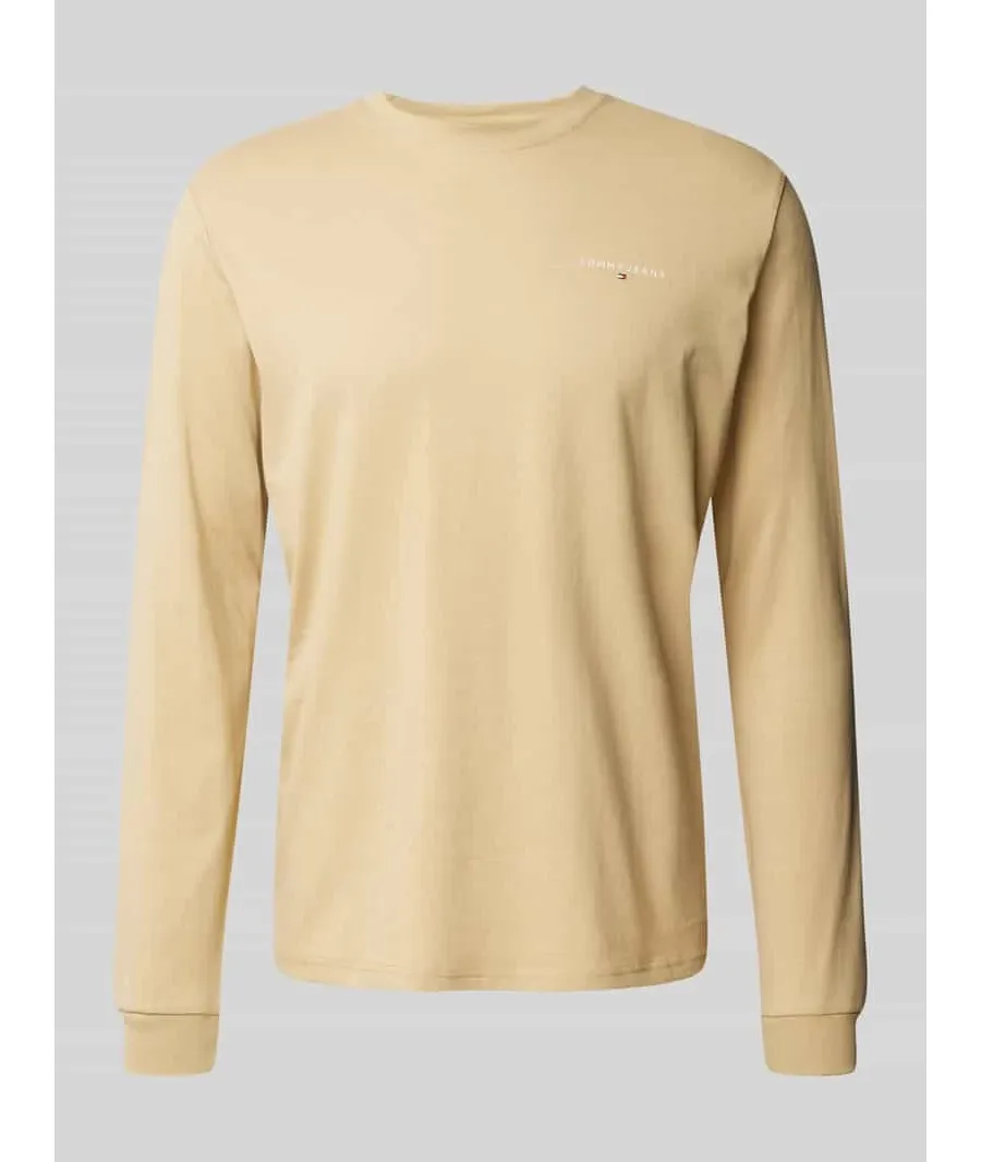 obrazek 1 Bluzka z długim rękawem o kroju slim fit z nadrukiem z logo