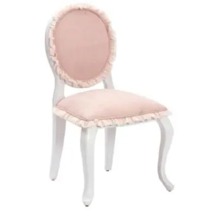 Zdjęcie Biało-różowe eleganckie krzesło do pokoju młodzieżowego - Cilek