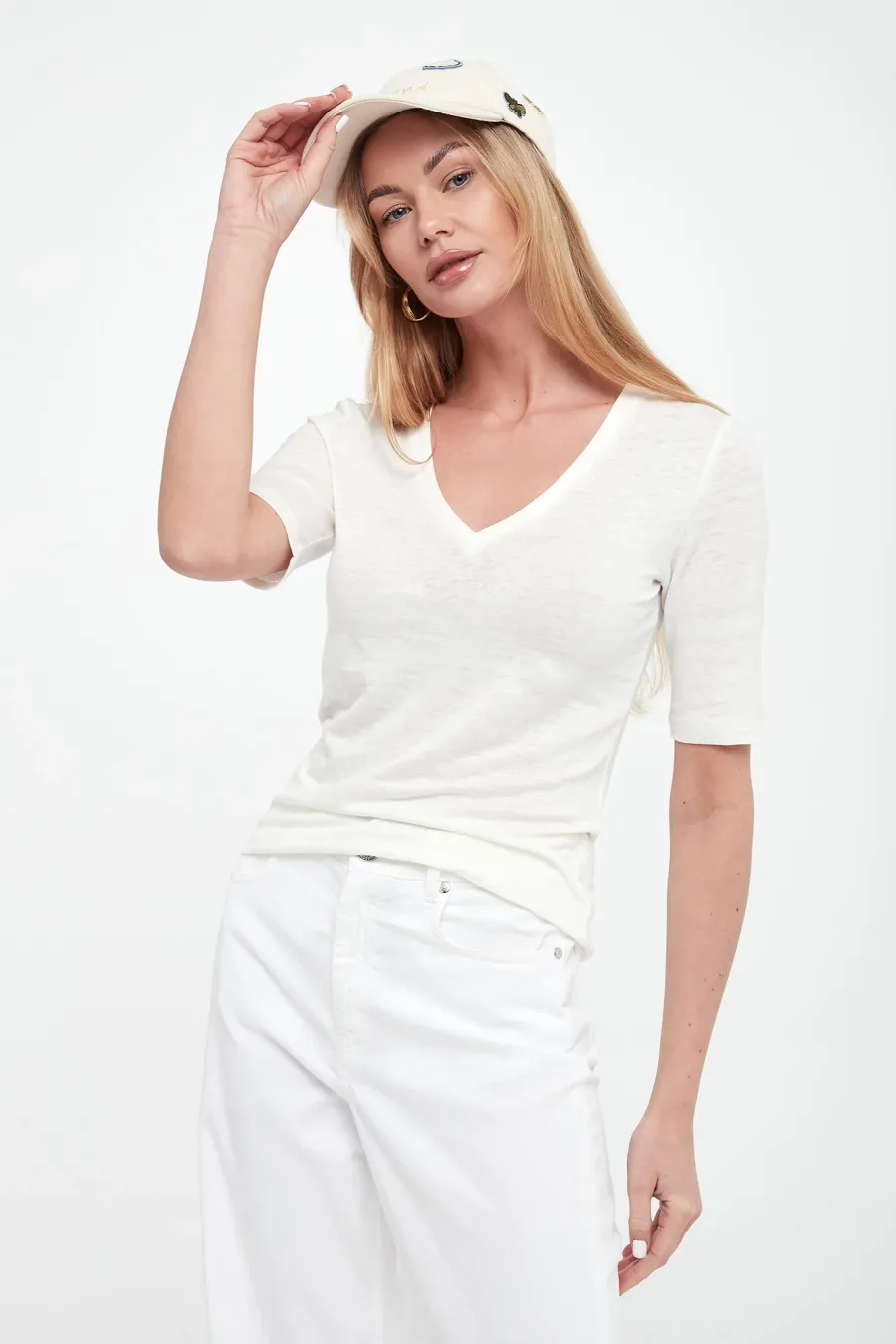 obrazek 1 T-shirt damski lniany Opzione WEEKEND MAX MARA Weekend Max Mara