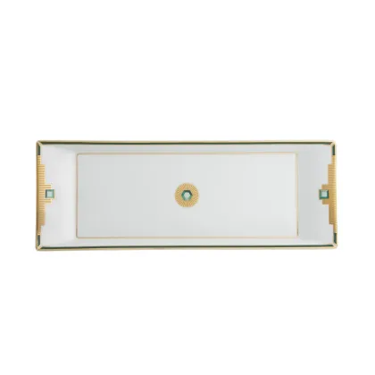 Picture Porcelain snack tray from the Emerald collection inspired by Art Deco - Vista Alegre