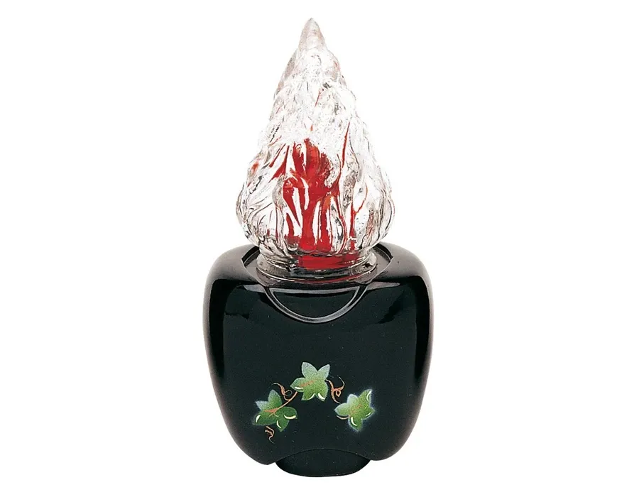 obrazek 1 Lampa z brązu wykończona w kolorze czarnym i zdobieniem kwiatowym