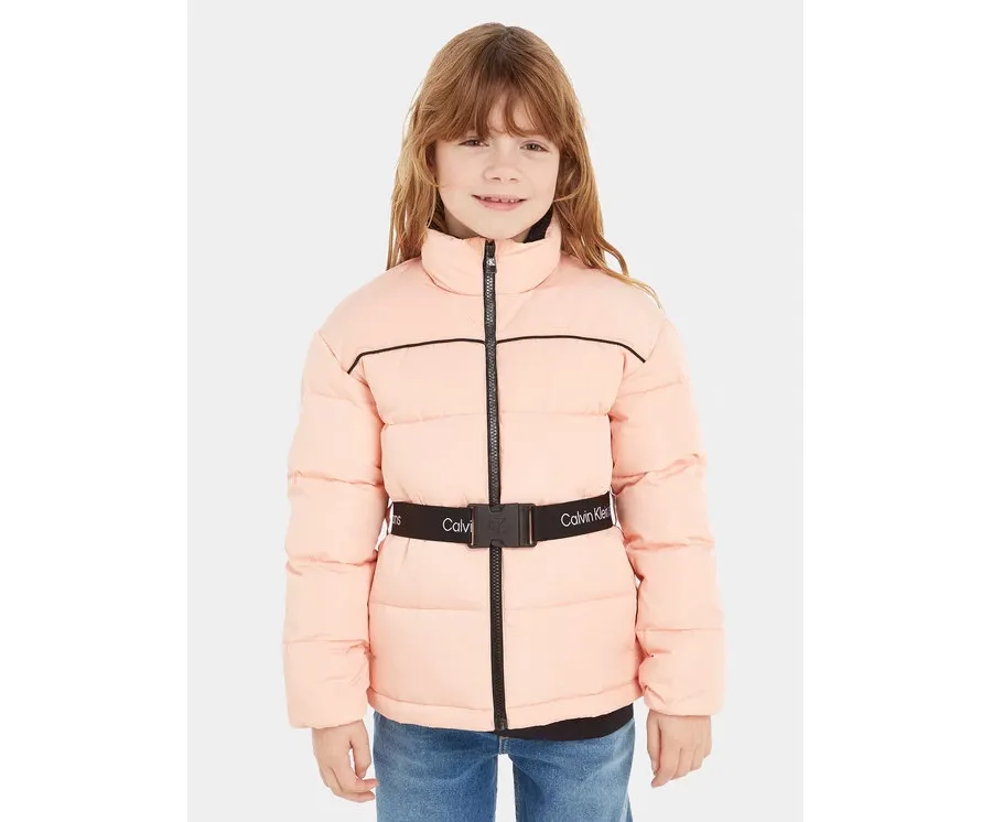 obrazek 1 Calvin Klein Jeans Kurtka zimowa Logo Tape IG0IG02057 Różowy Regular Fit