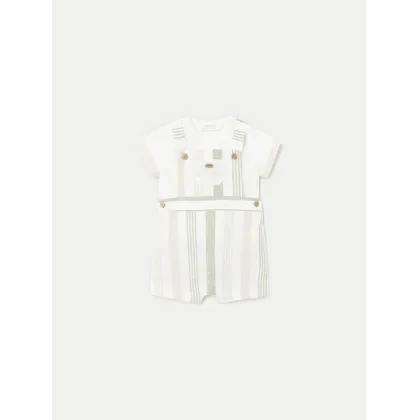 Zdjęcie Mayoral Komplet t-shirt i ogrodniczki 1637 Zielony Regular Fit